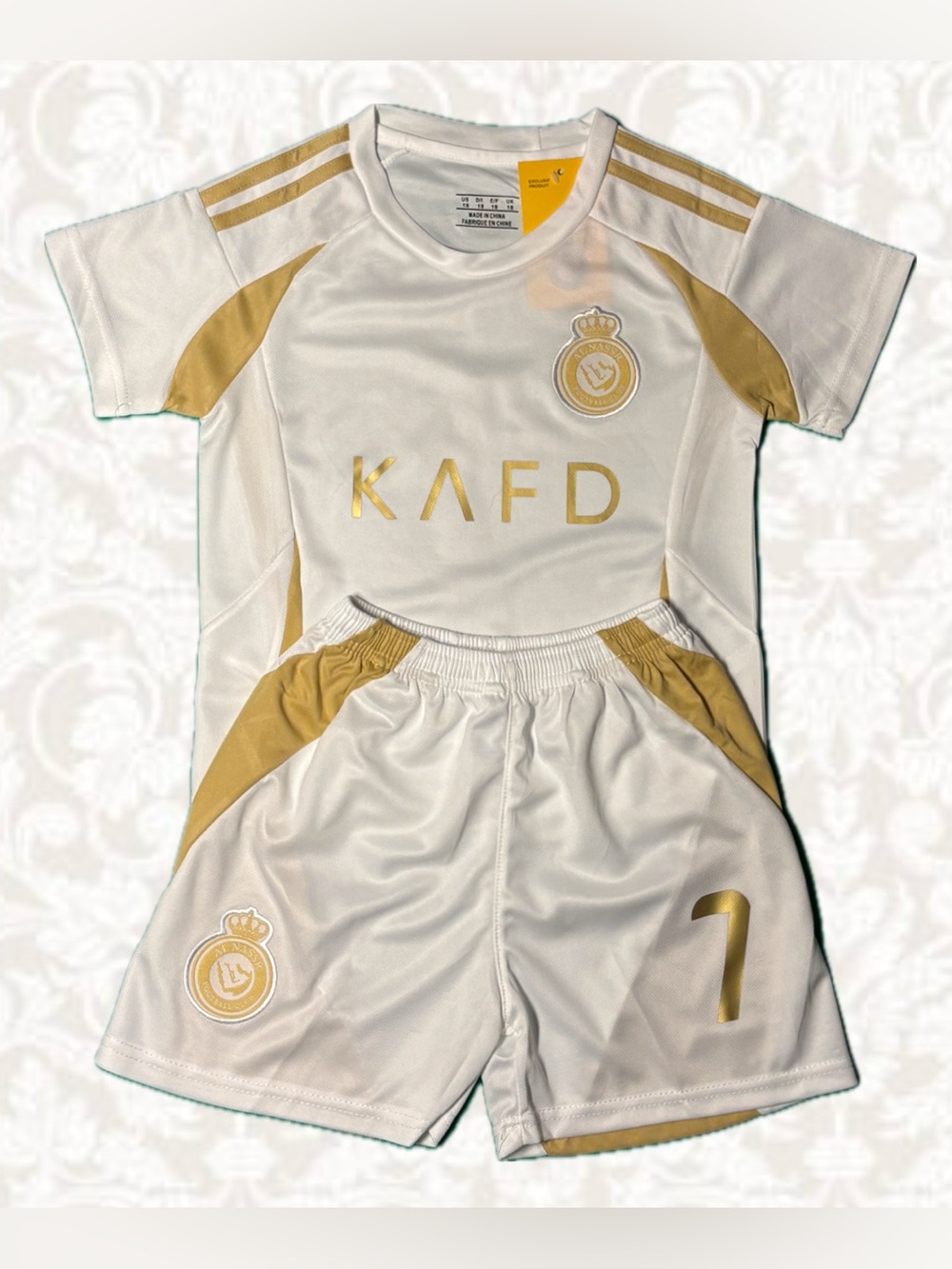 Kids Ronaldo Al Nassr White Home Soccer Jersey Kit 18 20 22 24 26 28 30 NWT